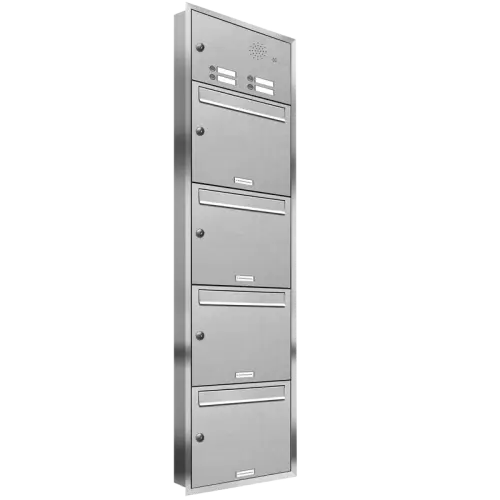 Flush-mounted mailbox 331 4x1 With doorbell