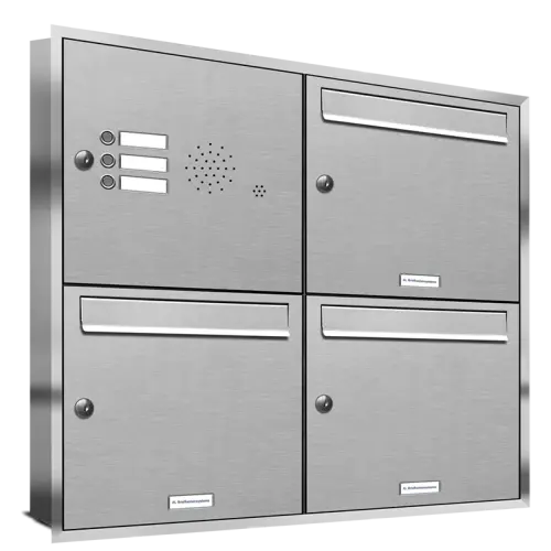 Flush-mounted mailbox 331 3x2 With doorbell