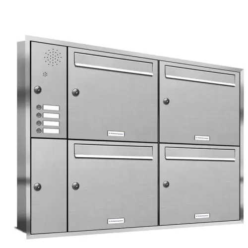 Flush-mounted mailbox 331 4x2 With doorbell